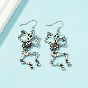 💀 Awesome Silly Dancing Skeleton Dude Charm Drop Earrings 💀
